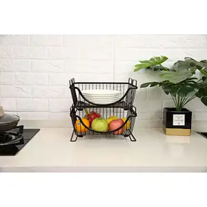 Double fruit basket simple fruit gift bowl