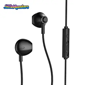 The Jellie Monster 3.5MM Double Drive In Ear Earphone Bass Subwoofer Stereo wired Earphones Microphone Sport Running Earbuds