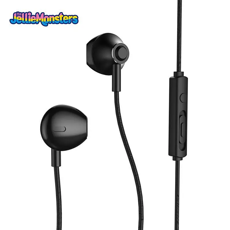 The Jellie Monster 3.5MM Double Drive In Ear Earphone Bass Subwoofer Stereo wired Earphones Microphone Sport Running Earbuds