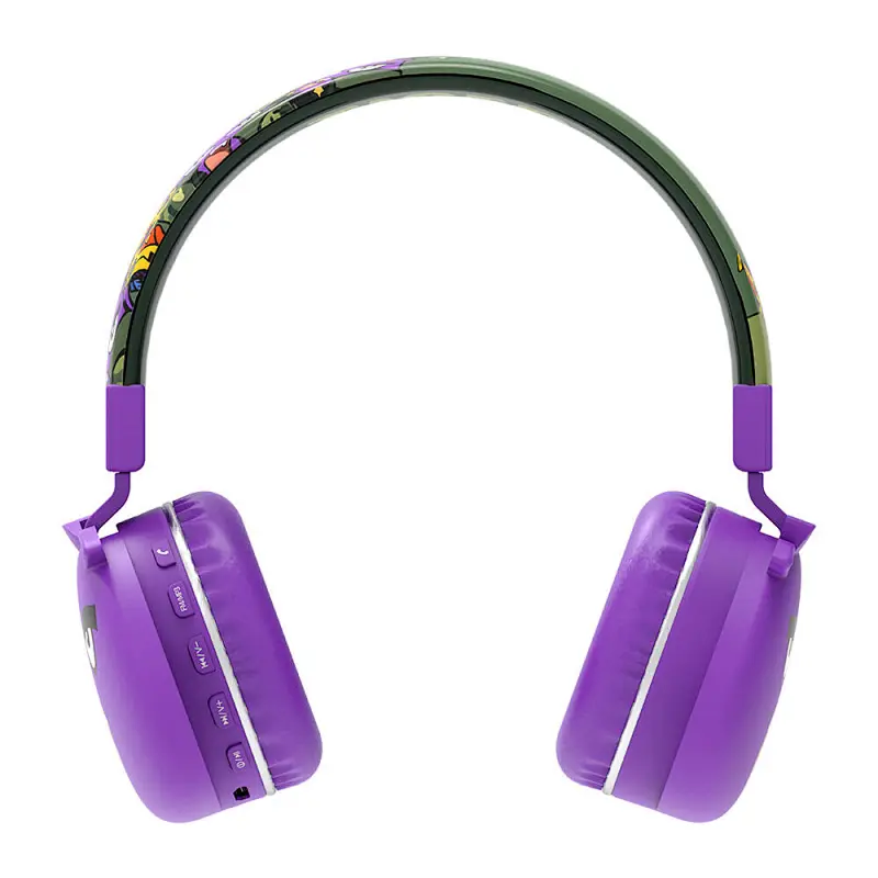 Hot sale Cute Over Ear headset Headphones Blue Tooths with Mic/Hi-Fi Deep Bass Wireless bluetooth  Earphones