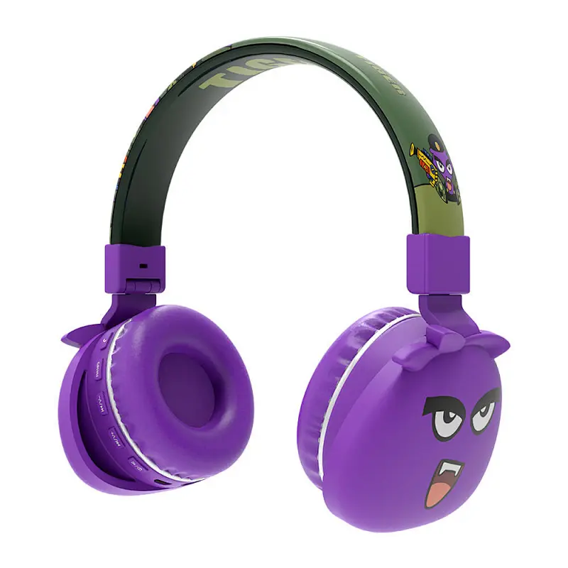 Hot sale Cute Over Ear headset Headphones Blue Tooths with Mic/Hi-Fi Deep Bass Wireless bluetooth  Earphones