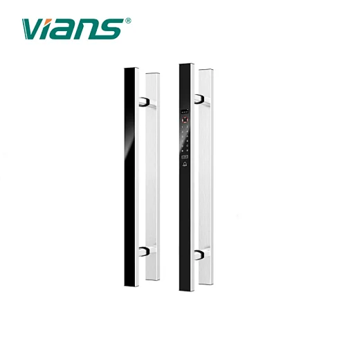 Double Door Electronic Card Fingerprint Smart Lock Electric Handle Lock