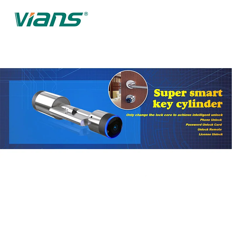 European password smart door lock cylinder with Lora gateway