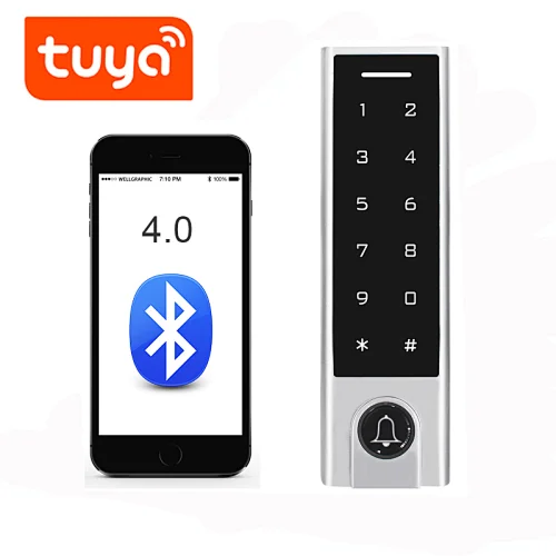 Waterproof Tuya WIFI RFID touch screen Access Control with doorbell