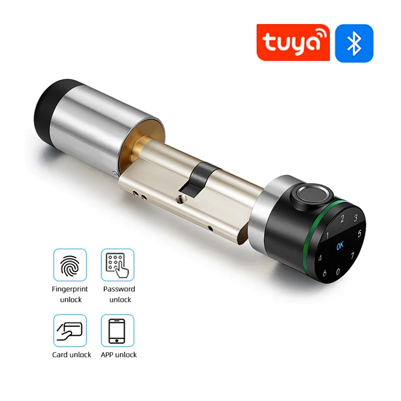 Tuya BLE Rfid Fingerprint Smart Lock Cylinder