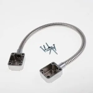 VIANS Exposed Mounting Protection Sleeve spring Cable Stainless Steel Hidden Wire Line Protect Armored Metal Tube door loop