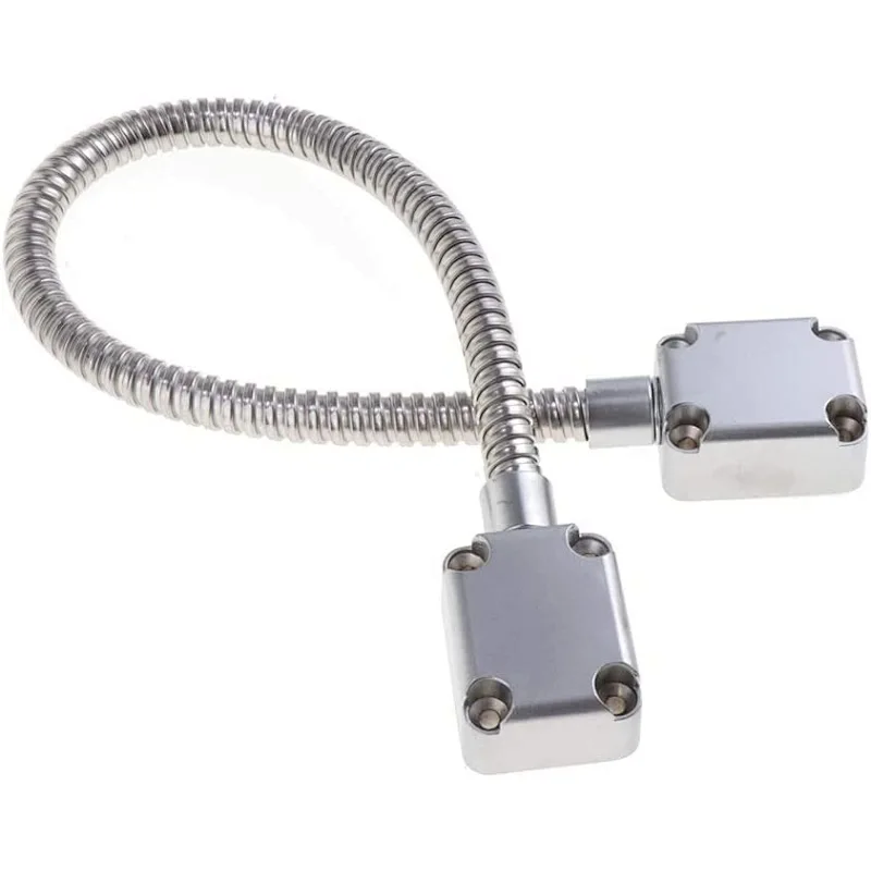 VIANS Exposed Mounting Protection Sleeve spring Cable Stainless Steel Hidden Wire Line Protect Armored Metal Tube door loop