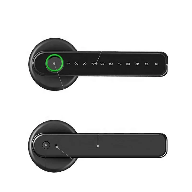 TTlock APP Anti-Theft Biometric Fingerprint Digital Lock Smart RFID Handle door lock