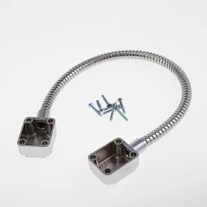 VIANS Exposed Mounting Protection Sleeve spring Cable Stainless Steel Hidden Wire Line Protect Armored Metal Tube door loop
