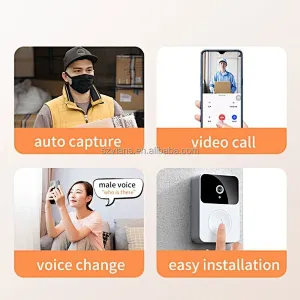 Smart TUYA WiFi Video Doorbell Phone Ring  Door For Intercom System