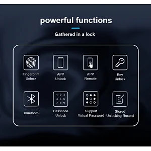 TTlock APP Anti-Theft Biometric Fingerprint Digital Lock Smart RFID Handle door lock