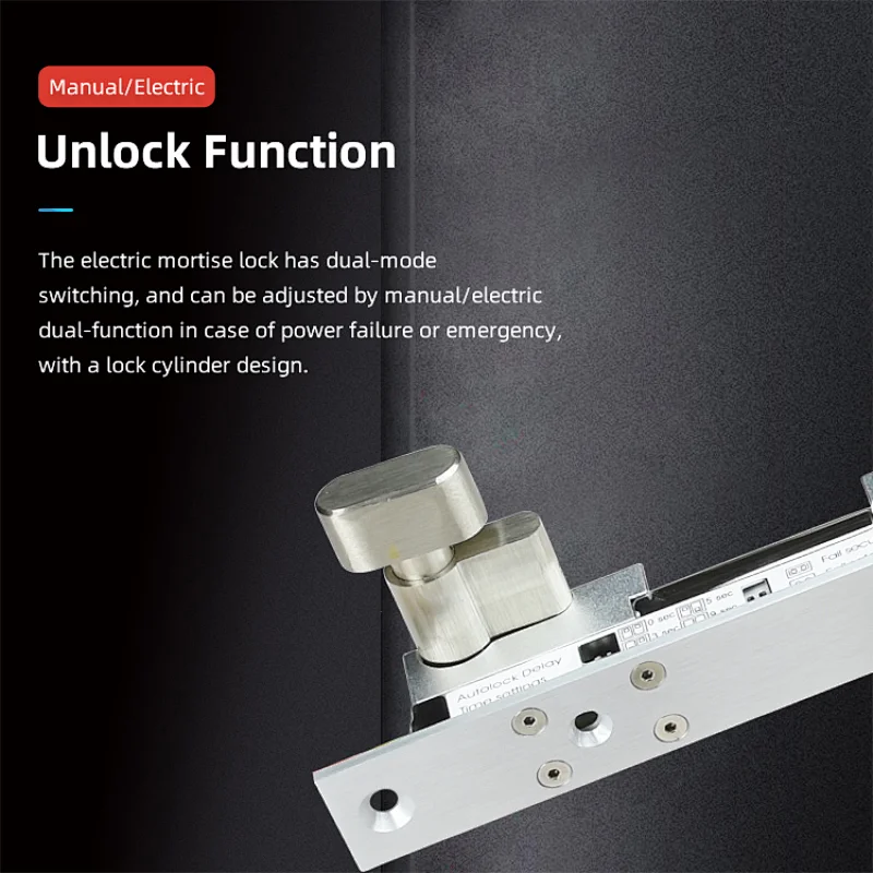 VIANS 9 Wires Adjustable Fail Secure Deadbolt Lock With Keys Timer Signal Feedback Electric Drop Bolt Lock