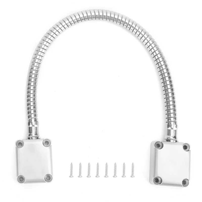 VIANS Exposed Mounting Protection Sleeve spring Cable Stainless Steel Hidden Wire Line Protect Armored Metal Tube door loop