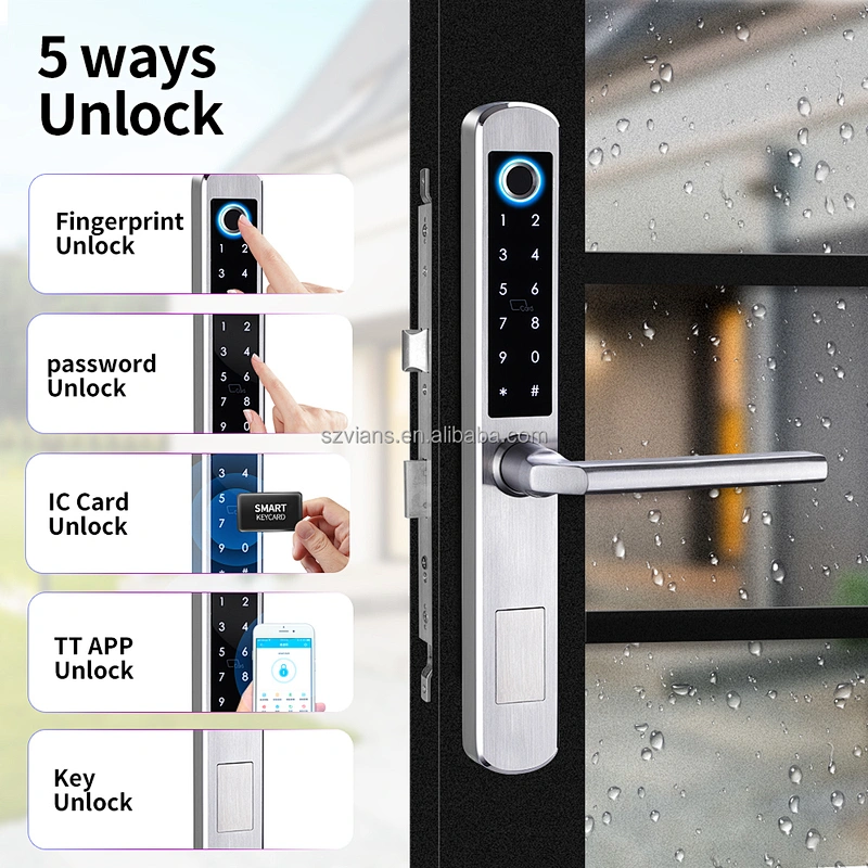 1pc Smart Door Lock Tt Lock Smart Door Lock Keyless Entry Door Lock  Fingerprint Door Lock