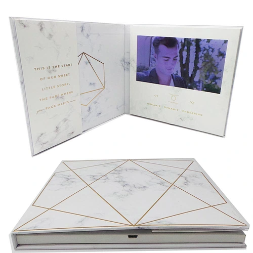 7inch hard cover video brochure