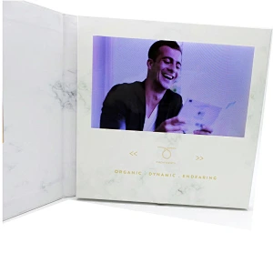 7inch hard cover video brochure