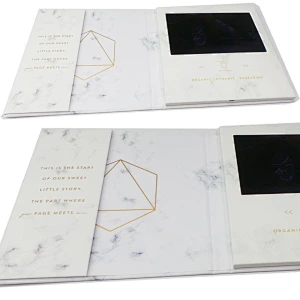 7inch hard cover video brochure