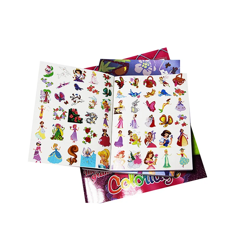 OEM Foil Stickers Children Book Printing with Color Plastic bag