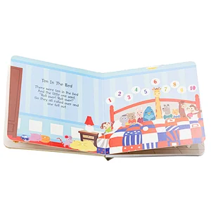 OEM children books with sound effects custom full color abc animal sound book for kids