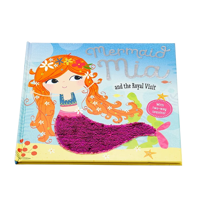 Full Color Children Hardcover Picture Book Printing With Two-way Sequins In Cover