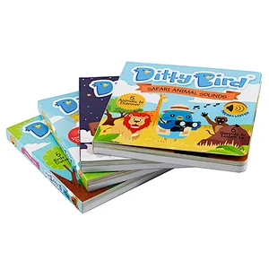 OEM custom printing kids books with music sound and children sound board book printing