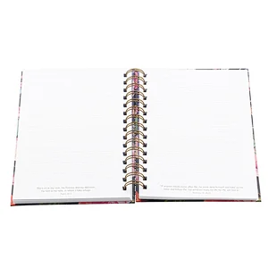 Custom Cheap Cardboard Cover Side Spiral Notebooks Printing
