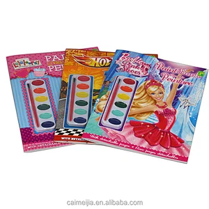 Coloring Book Paper Children's Books with Stickers