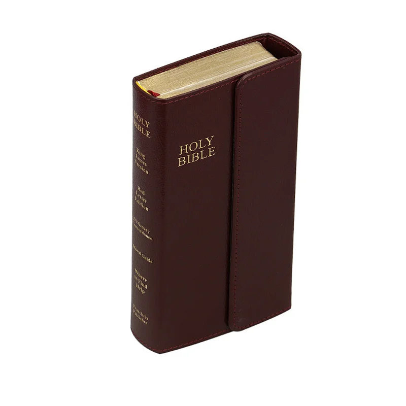 Professional New Holy Bible King James Leather Cover Thread Stitching Bible