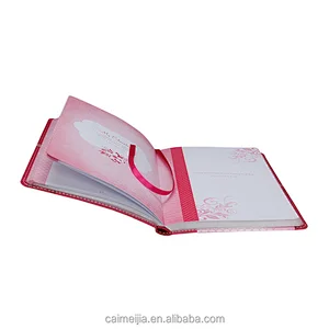 Pink PU Leather Jewelry Organizer Free Printed Notebooks for Diary