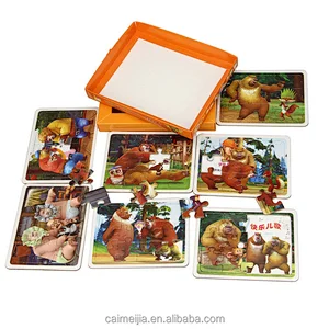 Colorful Educational Board Puzzles Books for Children Printing