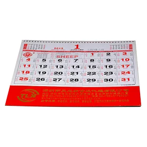 Custom Promotional Laminated Chinese 365 Days a Year Wall Calendar Printing