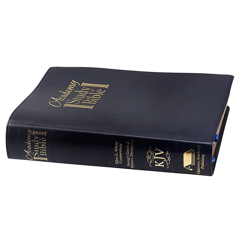 Custom Printing High Quality Leather Cover Bible Black Book