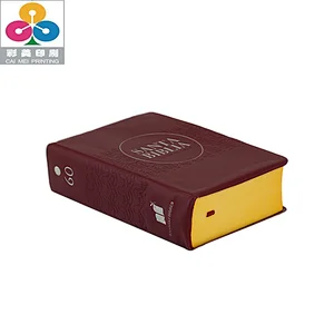 Custom Leather Book Cover Catholic Bible Printing Service