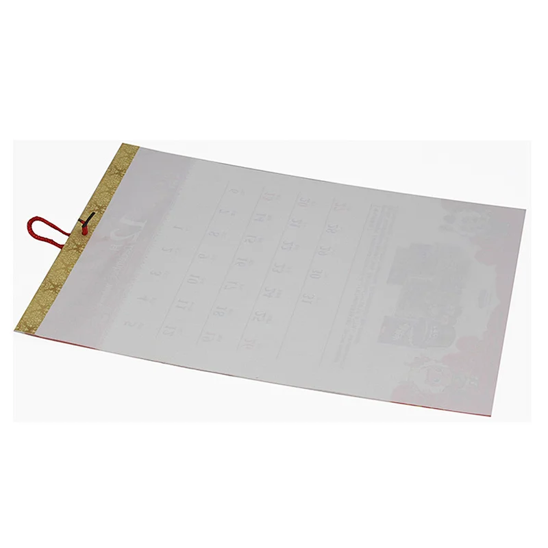 Chinese 365 Day Wall Hanging Calendar with Hanger Hooks  Printing