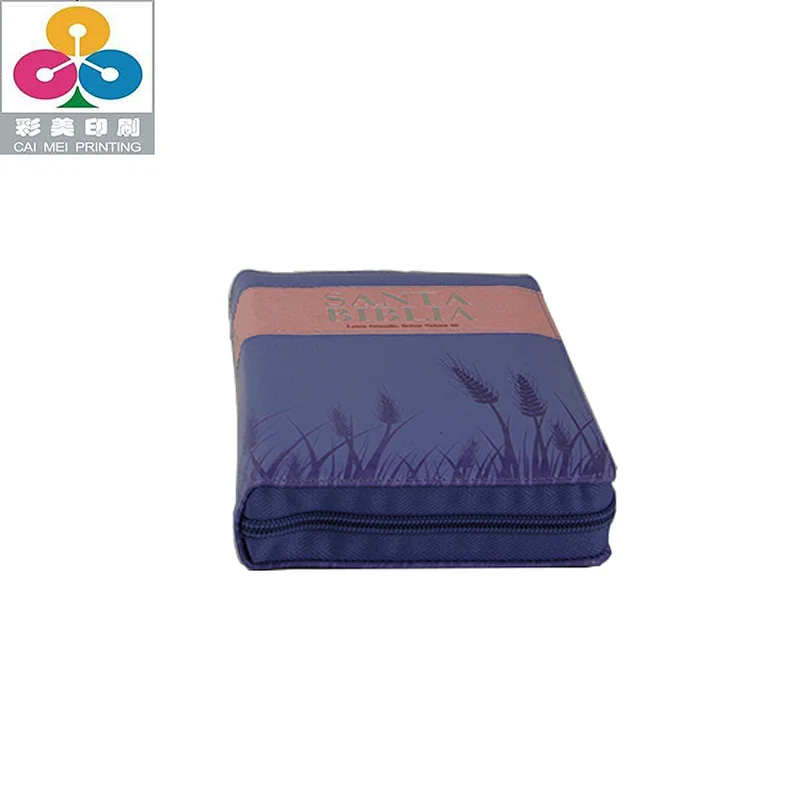Custom Soft Cover Book Bible Cover with Zipper Book Printing