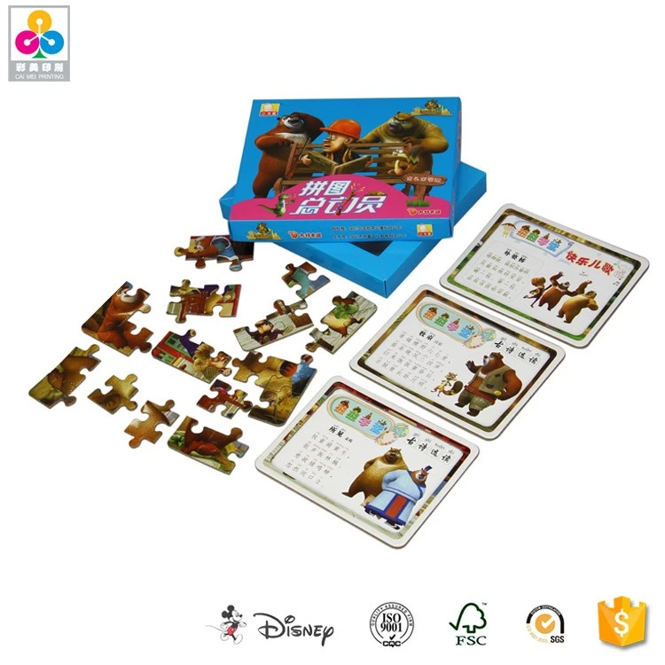 Puzzle Colorful Educational Children Board Books Printing