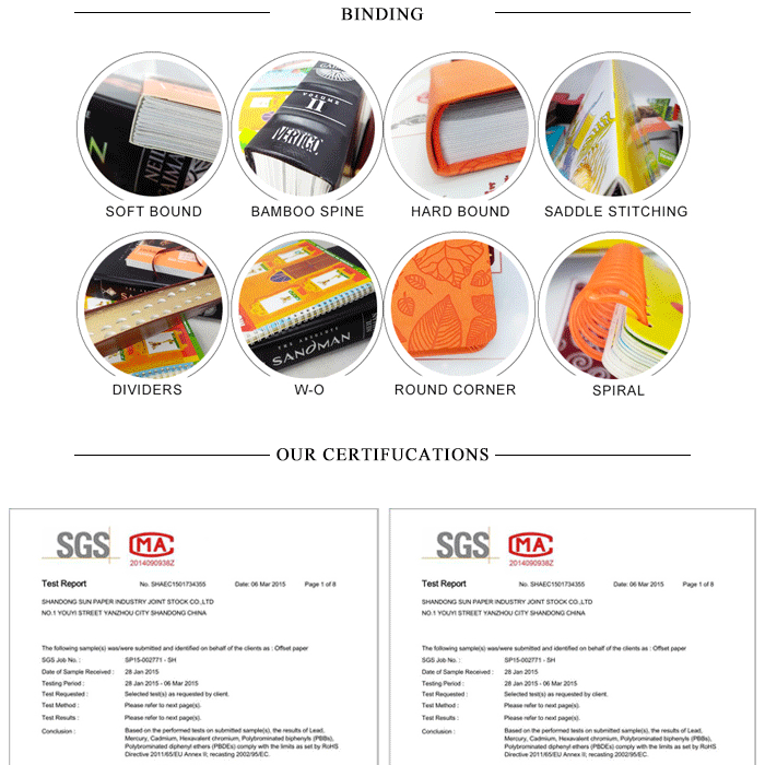 desk flip calendar printing binding and certificates