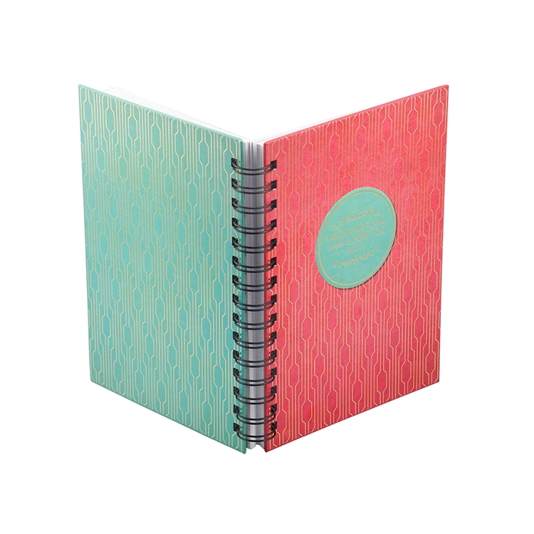 OEM A5 Size Spiral Bound Journal Hardcover Notebook Custom Printing