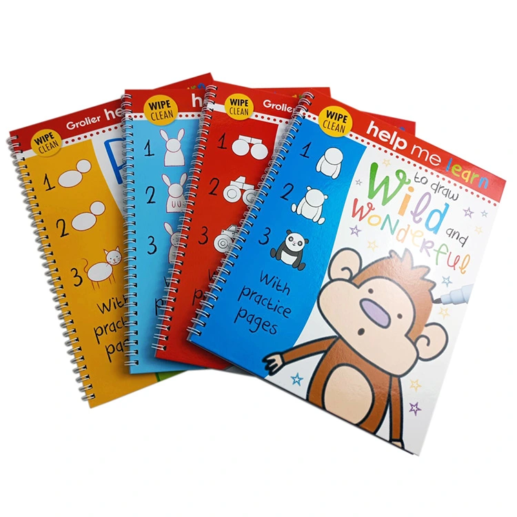 OEM Printing Children Board Book And Wipe Clean Activity Book With Pen