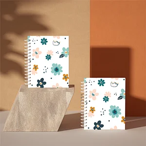 Hot Selling A5 Hardcover Spiral Wire Notebook Journal Diary Printed Floral Notebook for Girls