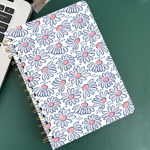 floral spiral notebook printing