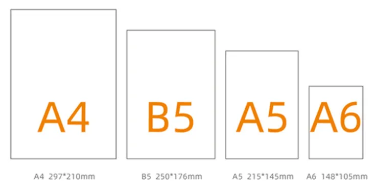 spiral wire notebook sizes
