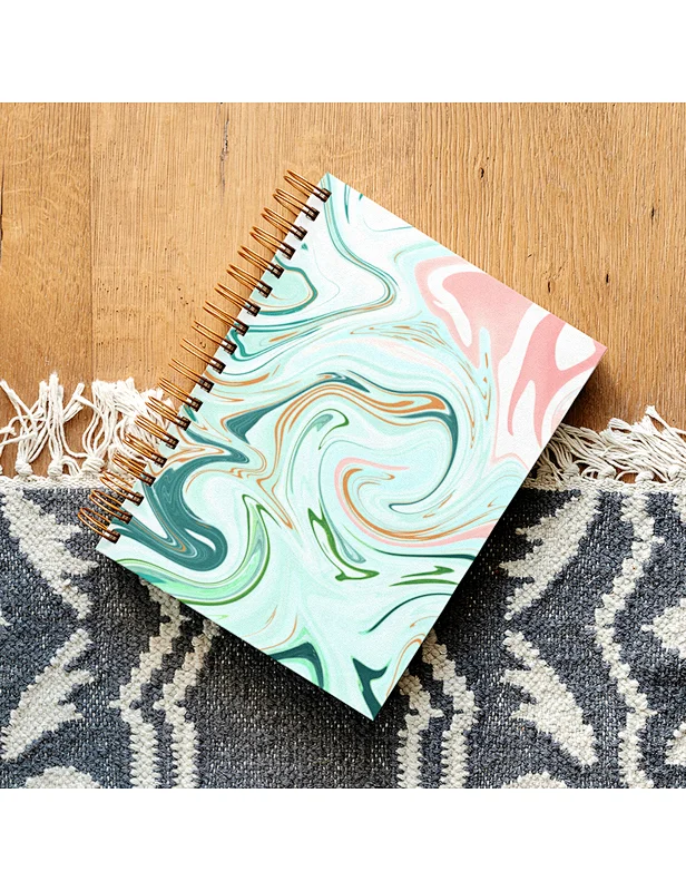 custom spiral ruled notebook