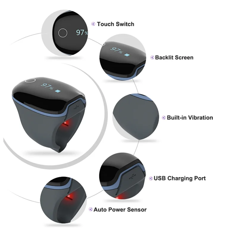 Wellue O2Ring APP PC Report Wireless Sleep Apnea Breathing Monitor Sensor Pulse Oximeter