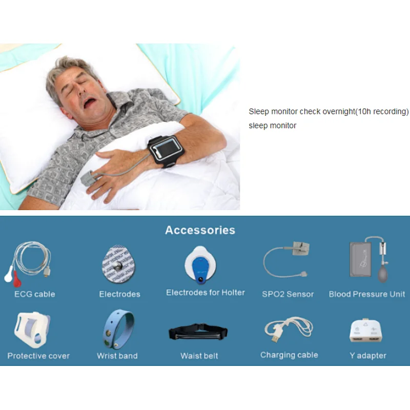 Checkme Pro Home Use Clinic Doctor Handheld Monitor ECG/EKG Holter Machine EKG Monitor