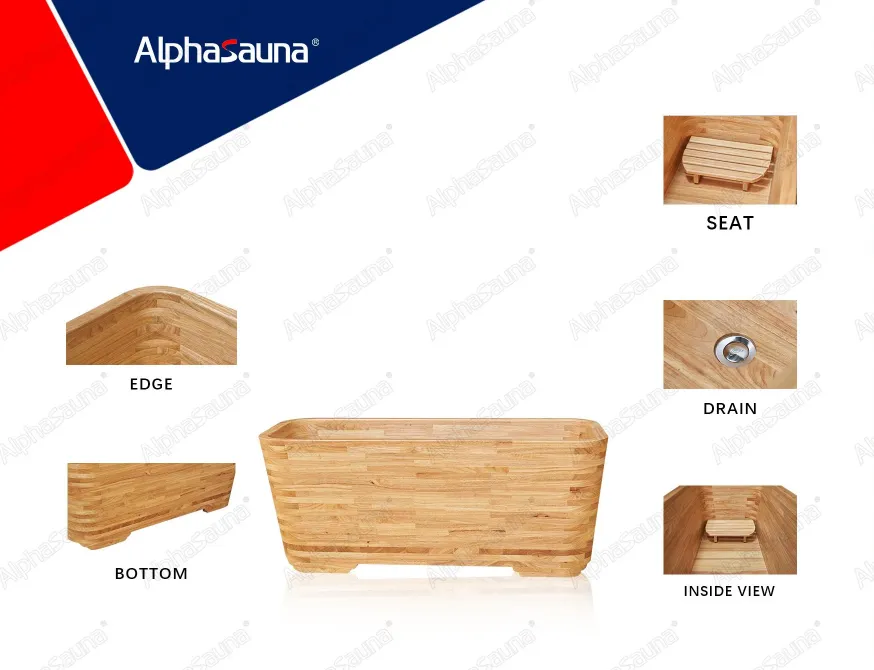 small wooden bathtub