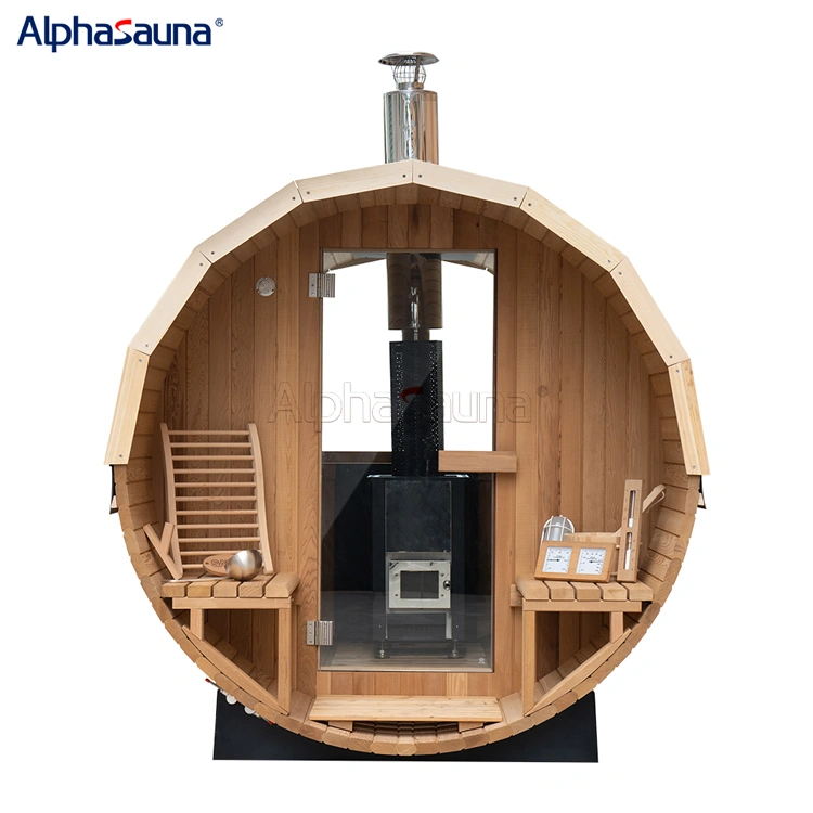 wood stove barrel sauna