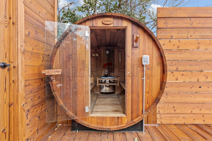 two person outdoor sauna