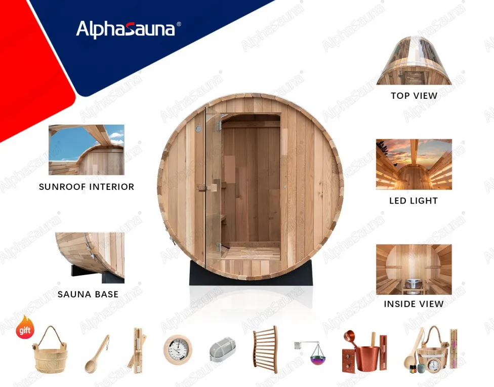 2 person barrel sauna kit