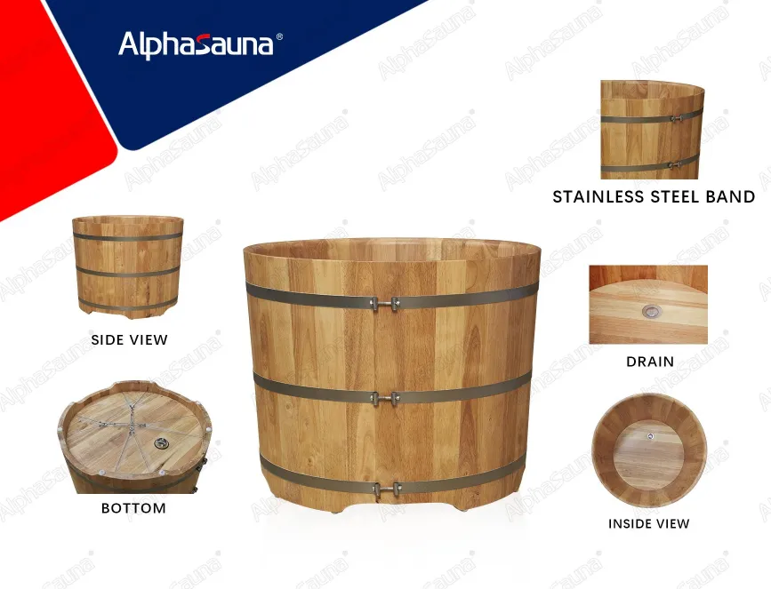 wooden soaking tub kit